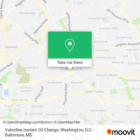 Valvoline Instant Oil Change map