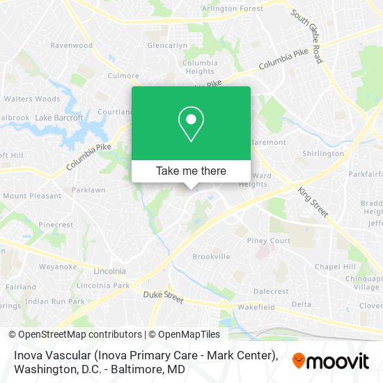 Inova Vascular (Inova Primary Care - Mark Center) map