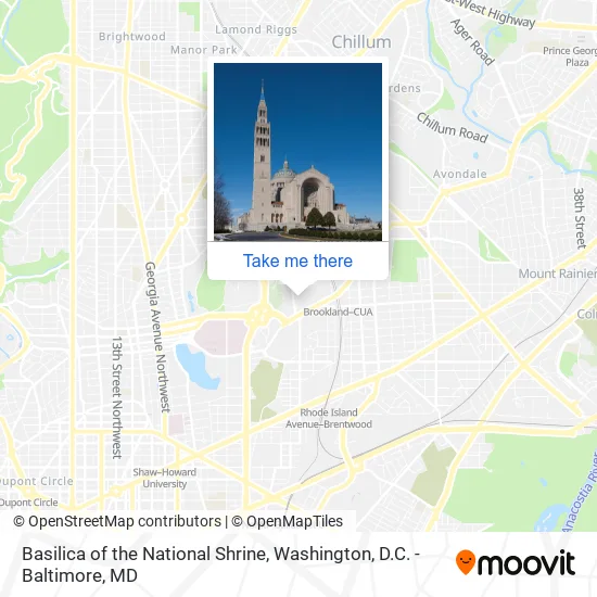 Mapa de Basilica of the National Shrine