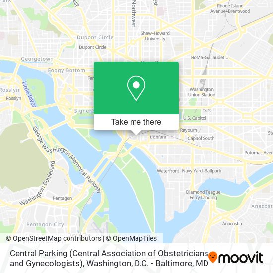 Mapa de Central Parking (Central Association of Obstetricians and Gynecologists)