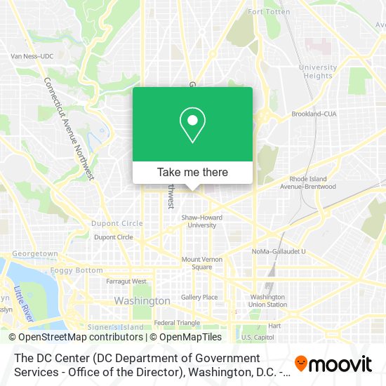 The DC Center (DC Department of Government Services - Office of the Director) map