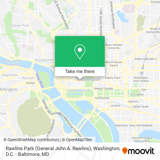 Mapa de Rawlins Park (General John A. Rawlins)