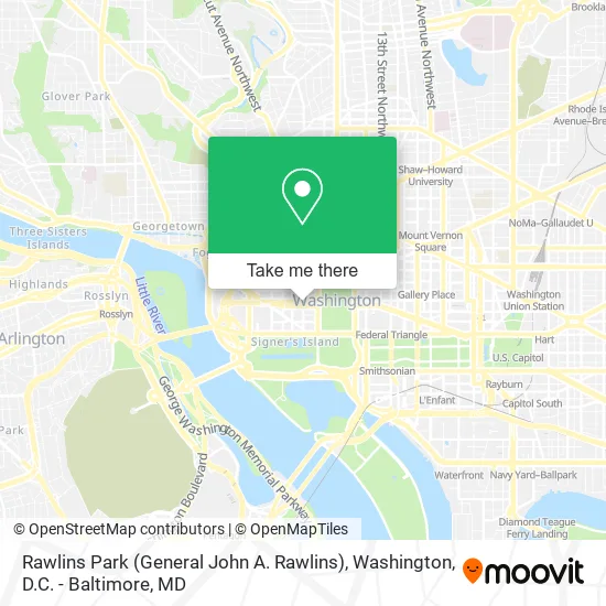 Rawlins Park (General John A. Rawlins) map