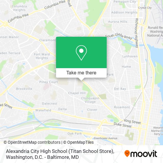 Mapa de Alexandria City High School (Titan School Store)