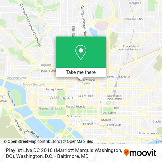 Playlist Live DC 2016 (Marriott Marquis Washington, DC) map