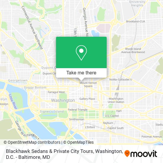 Blackhawk Sedans & Private City Tours map