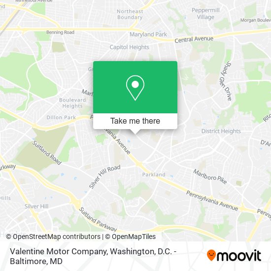 Mapa de Valentine Motor Company