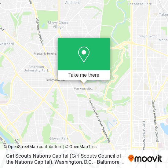 Girl Scouts Nation's Capital (Girl Scouts Council of the Nation's Capital) map