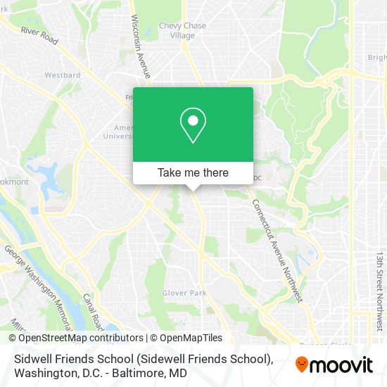 Mapa de Sidwell Friends School (Sidewell Friends School)