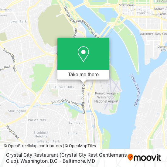 Mapa de Crystal City Restaurant (Crystal Cty Rest Gentleman's Club)
