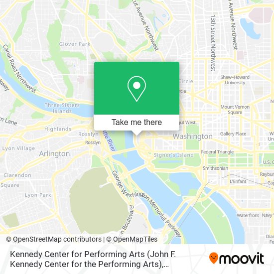 Kennedy Center for Performing Arts (John F. Kennedy Center for the Performing Arts) map