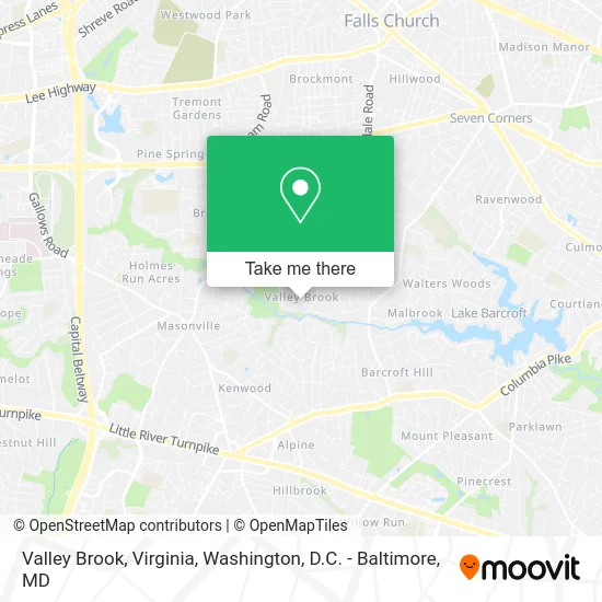 Valley Brook, Virginia map