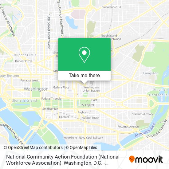 Mapa de National Community Action Foundation (National Workforce Association)