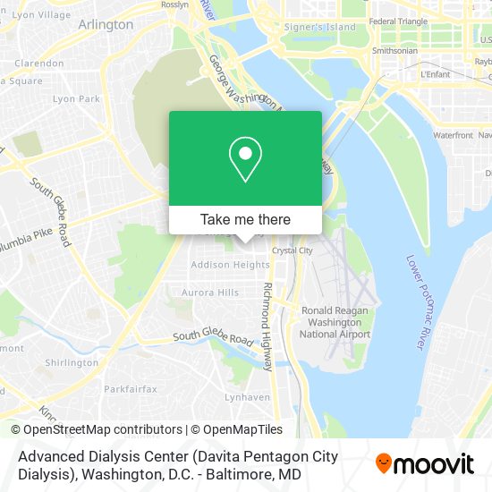 Mapa de Advanced Dialysis Center (Davita Pentagon City Dialysis)