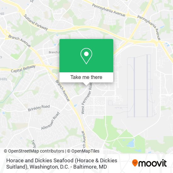 Mapa de Horace and Dickies Seafood (Horace & Dickies Suitland)