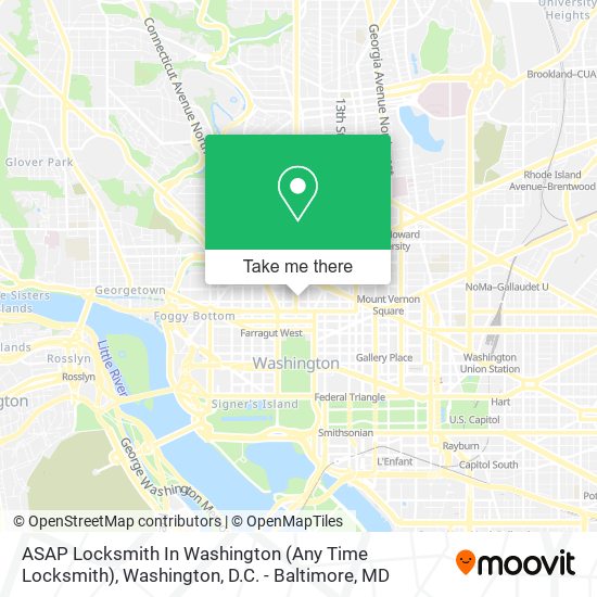 Mapa de ASAP Locksmith In Washington (Any Time Locksmith)