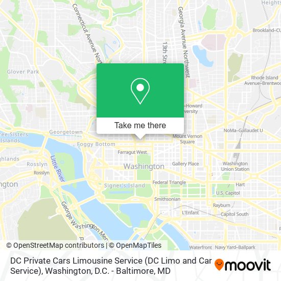 Mapa de DC Private Cars Limousine Service (DC Limo and Car Service)