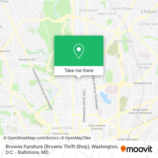 Mapa de Browns Furniture (Browns Thrift Shop)