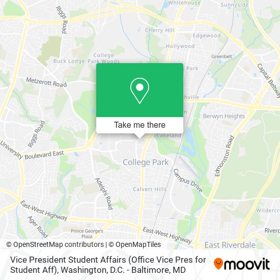 Vice President Student Affairs (Office Vice Pres for Student Aff) map
