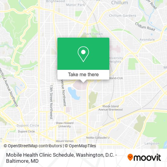 Mobile Health Clinic Schedule map