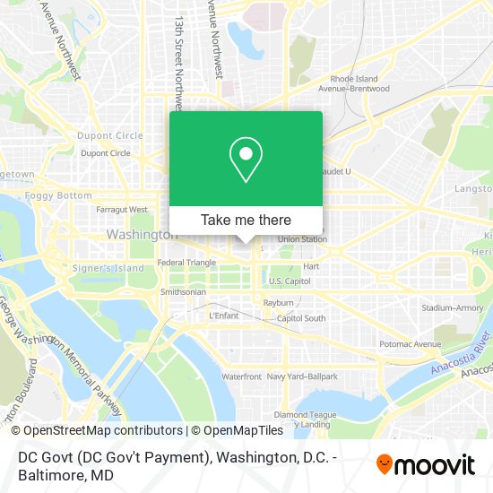 Mapa de DC Govt (DC Gov't Payment)