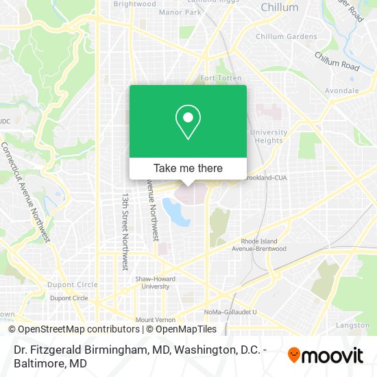 Dr. Fitzgerald Birmingham, MD map