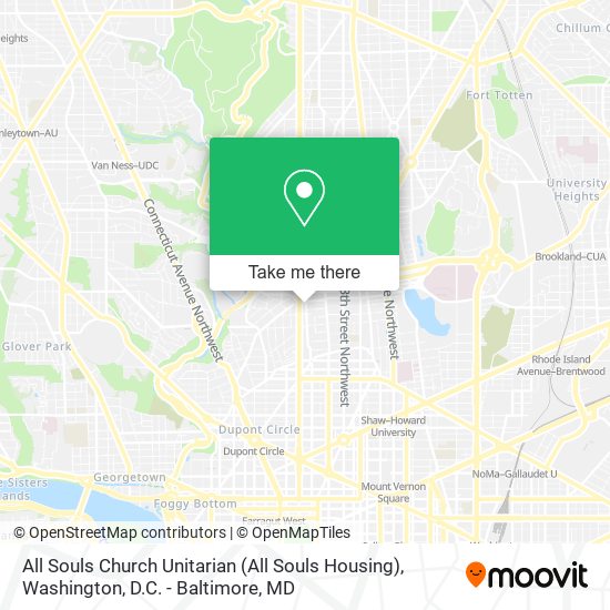 Mapa de All Souls Church Unitarian (All Souls Housing)