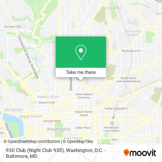 Mapa de 930 Club (Night Club 930)