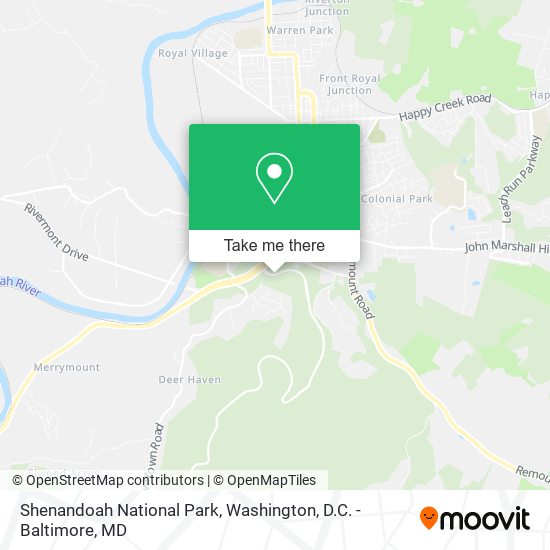 Mapa de Shenandoah National Park