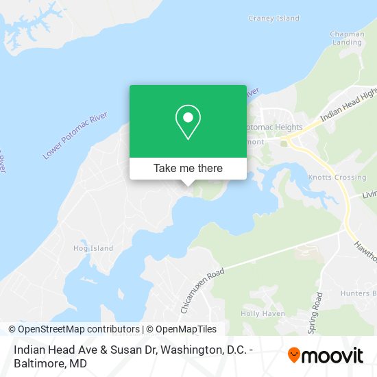 Indian Head Ave & Susan Dr map