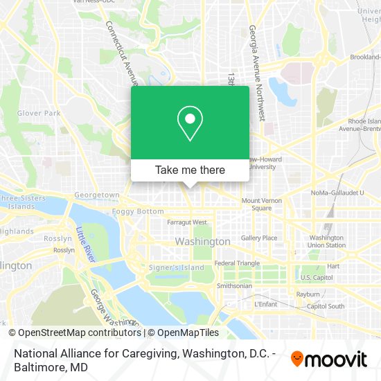 Mapa de National Alliance for Caregiving