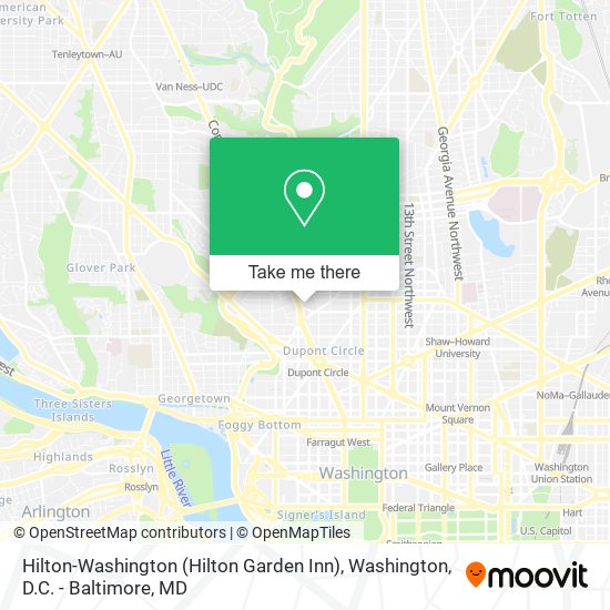 Mapa de Hilton-Washington (Hilton Garden Inn)