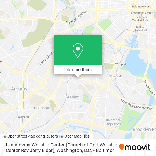 Lansdowne Worship Center (Church of God Worship Center Rev Jerry Elder) map