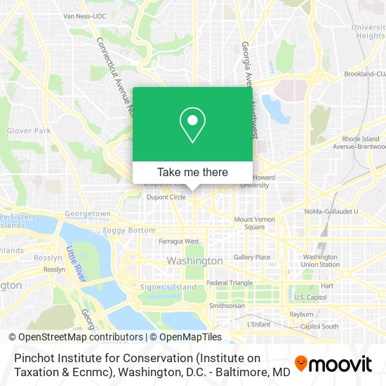 Pinchot Institute for Conservation (Institute on Taxation & Ecnmc) map