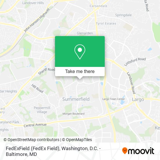 FedExField (FedEx Field) map