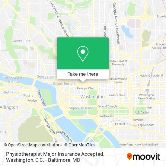 Mapa de Physiotherapist Major Insurance Accepted