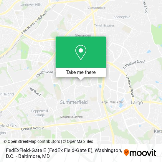 FedExField-Gate E (FedEx Field-Gate E) map