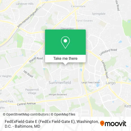 Mapa de FedExField-Gate E (FedEx Field-Gate E)