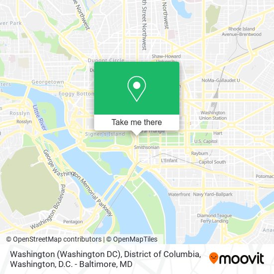 Washington (Washington DC), District of Columbia map