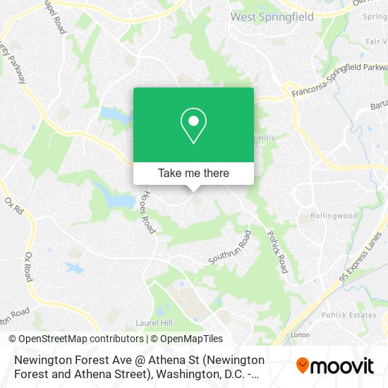 Newington Forest Ave @ Athena St (Newington Forest and Athena Street) map