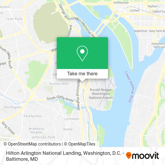 Hilton Arlington National Landing map