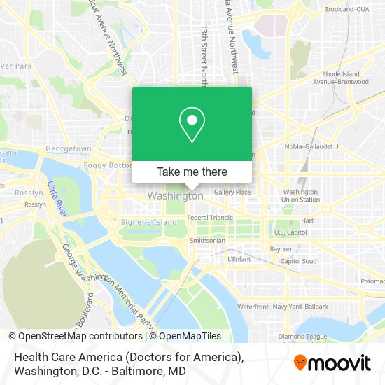 Mapa de Health Care America (Doctors for America)