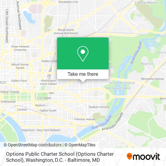 Mapa de Options Public Charter School