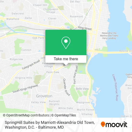 SpringHill Suites by Marriott-Alexandria Old Town map