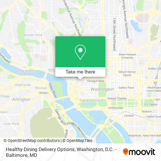 Healthy Dining Delivery Options map