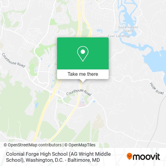 Colonial Forge High School (AG Wright Middle School) map