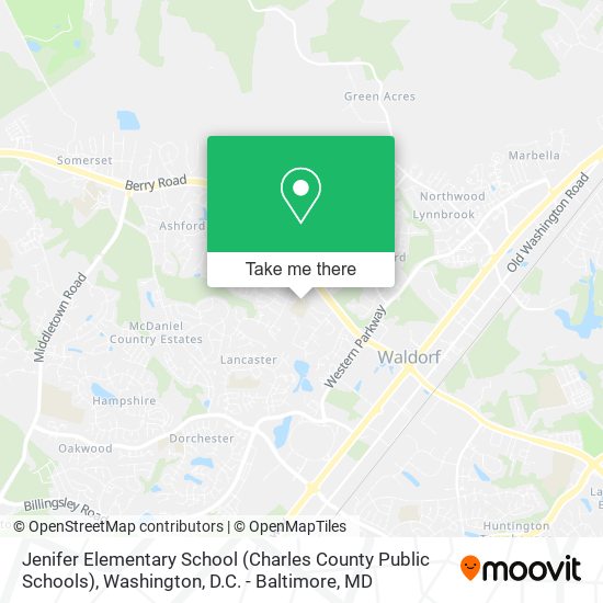 Jenifer Elementary School (Charles County Public Schools) map