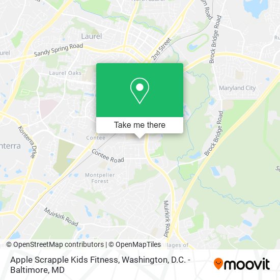 Apple Scrapple Kids Fitness map