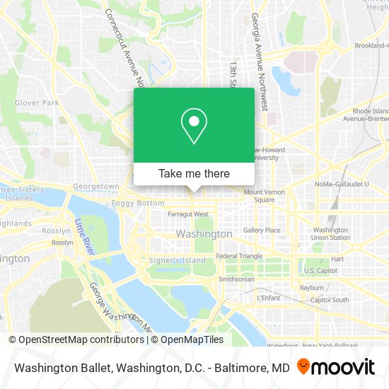 Washington Ballet map