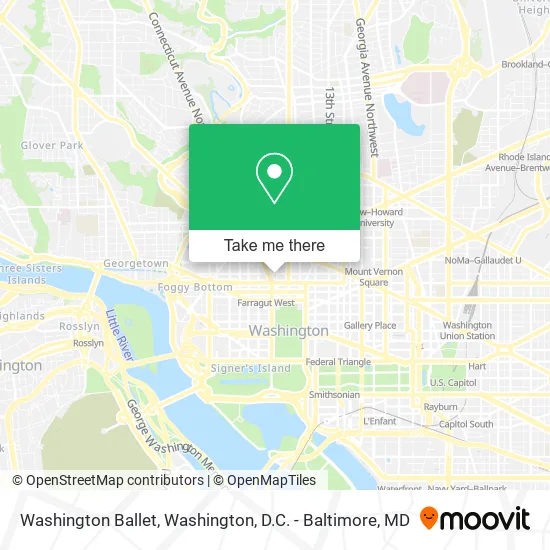 Washington Ballet map